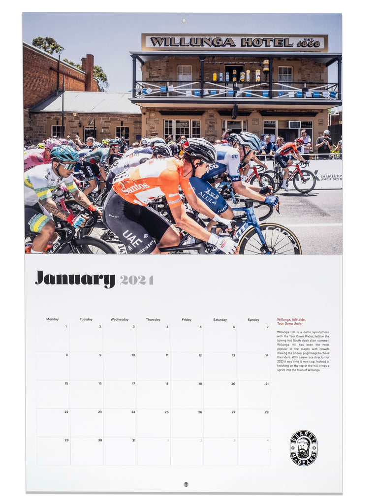 Road Cycling Calendar 2025 Beardy McBeard