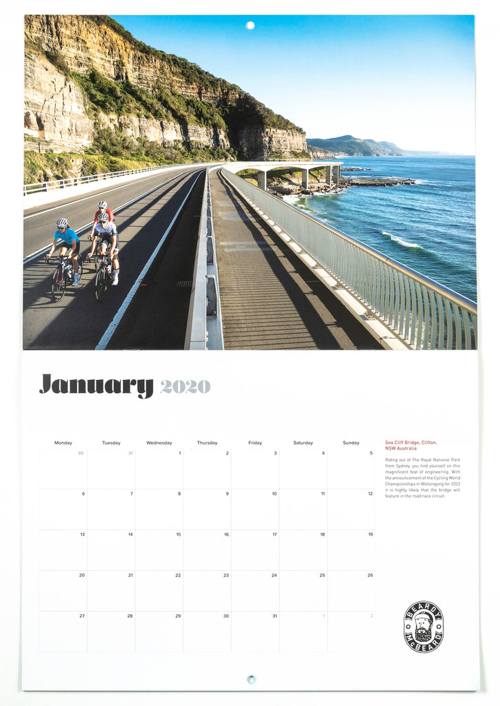 Road Cycling Calendar 2020 Beardy McBeard
