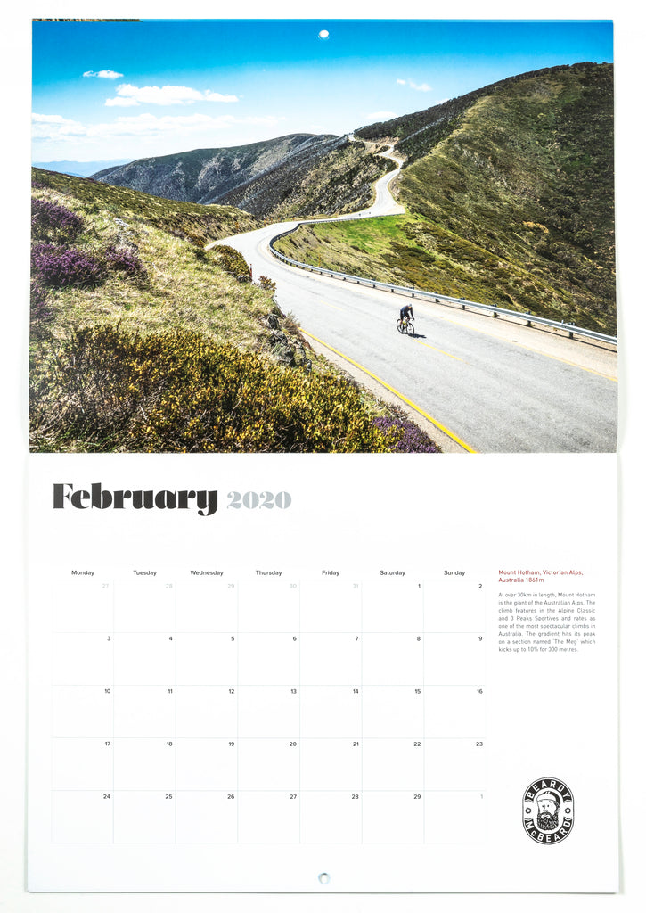 Road Cycling Calendar 2020 Beardy McBeard